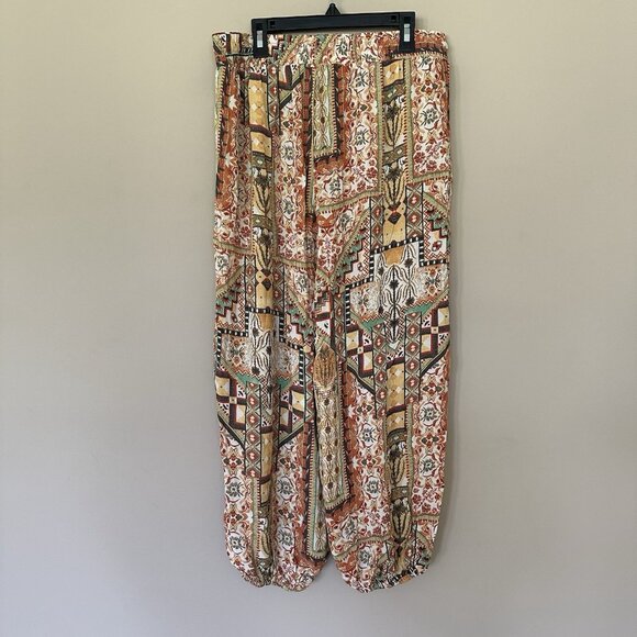 Rachel Zoe Harem Pants Pockets Women L Boho Hippie Pull On Elastic Fall Autumn - Picture 6 of 7